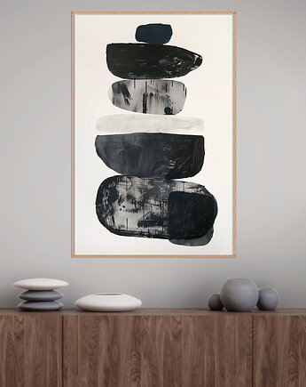 Geometria natury - Plakat, druk - Minimalizm, Boho, Loft #103, Black Sapphire Art