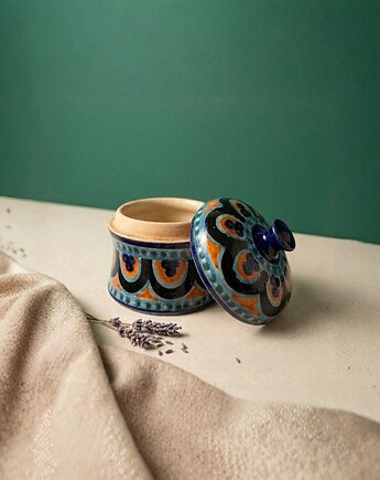 Dekoracyjne puzderko z ceramiki w artystycznym styl, Dom Światła