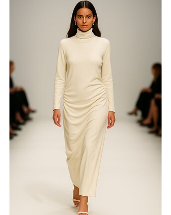 Sukienka  ecru  YY300070, YULIYA BABICH