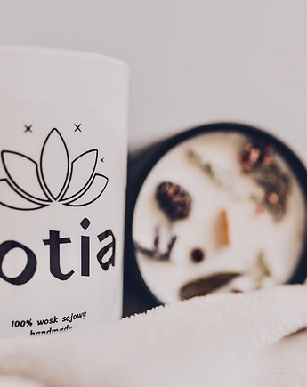 Zapachowa świeca sojowa w białym matowym szkle 100 ml, ploty doroty