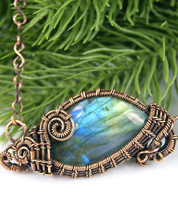 Naszyjnik z labradorytem, Blue Pearl Art