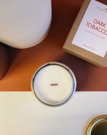 DARK TOBACCO Świeca sojowa DUŻA 260 g, Plantstore