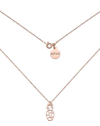 Naszyjnik z ażurowym ananasem z różowego złota, SOTHO