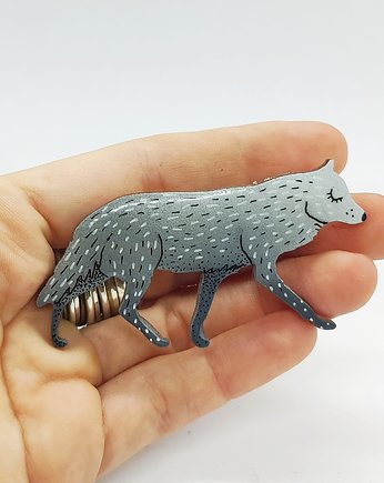 Broszka WILK LEON, Made in Forest