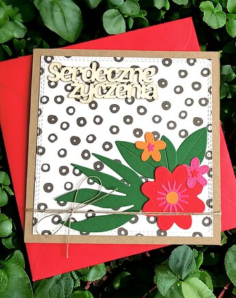 Serdeczne życzenia : kwiaty :: uniwersalna kartka, kaktusia