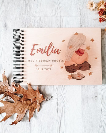 DZIEWCZYNKA JESIENNA VINATGE pamiątka chrztu roczku urodzin album dla dziecka, LOO LOO DREAM