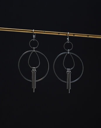 Oryginalne geometryczne kolczyki ze stali, AT NOON