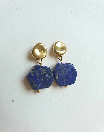 Kolczyki z lapis lazuli geometryczne, modesign