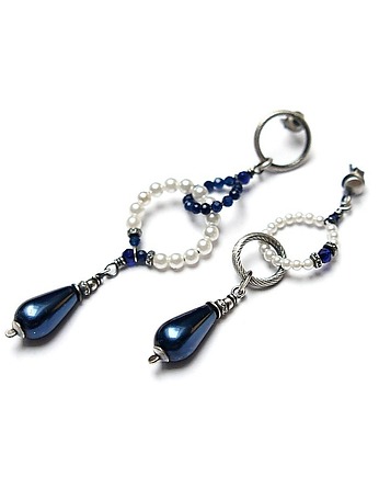 Kolczyki Wianki perle /asymmetric/, Katia i krokodyl