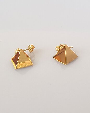 Kolczyki pozłacane Golden Pyramids, Mitsu