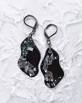 UNIKATOWE  kolczyki z żywicy : kolekcja QUEEN OF THE NIGHT, kaktusia