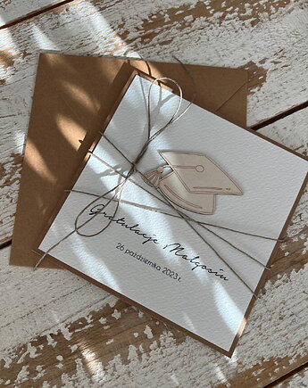 Personalizowana ręcznie robiona kartka gratulacje dyplomatorium, sorte