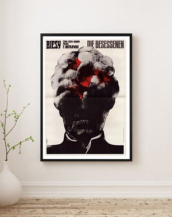 Plakat do spektaklu BIESY (Die Besessenen), aut. Waldemar Świerzy, 1972 r, RiskyWalls