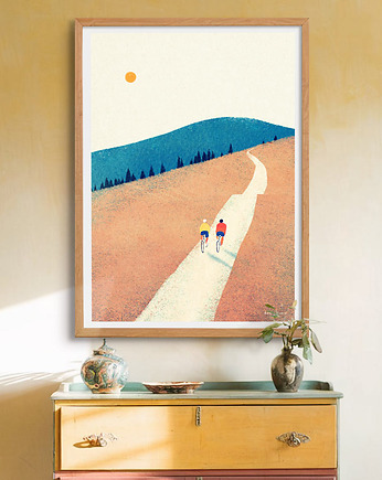 Rower latem - plakat 50x70 cm, minimalmill