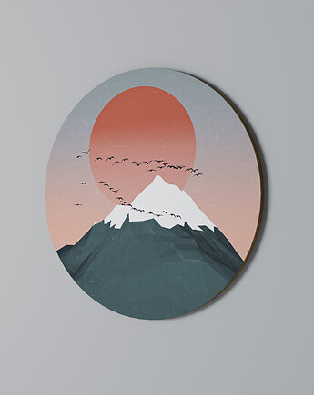 SKYWARD SYMPHONY Obraz okrągły 69cm - dekor dębu, SPACEREBELS