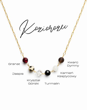 Twój ZODIAK, Naszyjnik Glam, Koziorożec, złoty, GLAM