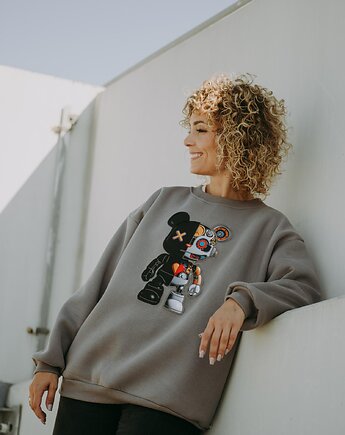 Bluza oversize Robot Teddy dla mamy i taty, BejbiStory