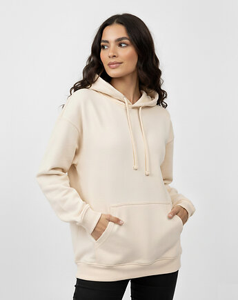 Bluza oversize ecru bawełna organiczna, tree rebel