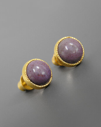 Kolczyki z jaspisami, srebro pozłacane, Pastelove Jewelry