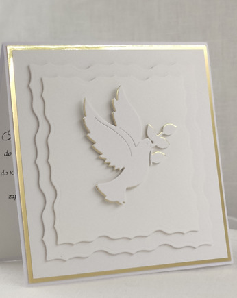 Zaproszenia na Komunię, Linia Gold, wzór 17A, Anna Art and Crafts