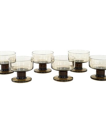 Komplet pucharków do deserów, włoski design, lata 70, produkcja: Włochy, Przetwory design