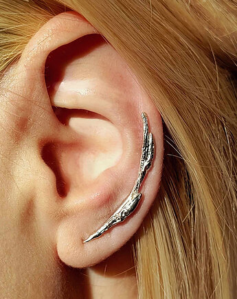 Kolczyk- nausznica GAŁĄZKA lewe ucho, ZIĘBA