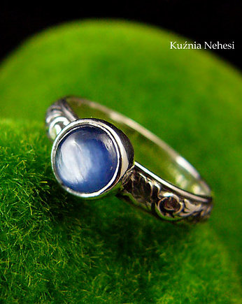 Pierścień Elf - Srebro Kyanit, Kuźnia Nehesi