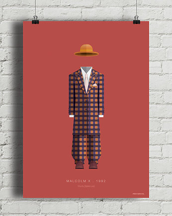 Plakat Malcolm X, minimalmill