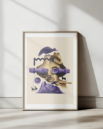 Plakat Tajemniczy świat M, Dorota Piechocińska ilustraDORA