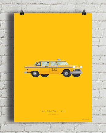 Plakat Taxi Driver - Checker Cab, minimalmill
