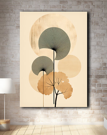 Tropikalne liście - Plakat - Loft, Minimalizm, Black Sapphire Art