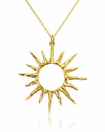 NASZYJNIK złote słońce, duże słońce, Anemon Atelier