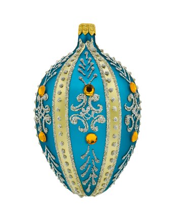 Bombka choinkowa: Ekskluzywne jajo Faberge z bursztynami: turkusowe, Syn Bombkarza