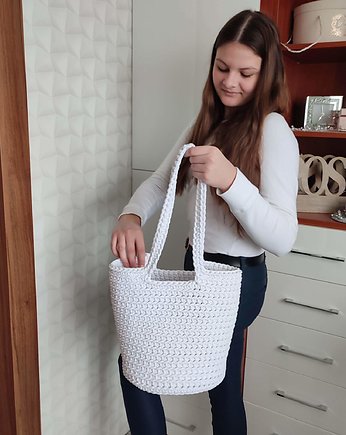 Torba na ramię szydełkowa 23cmx30cm, MISZ MASZ Dorota Tyszko