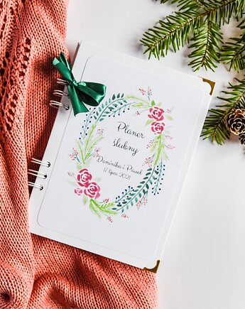 Planer ślubny organizer terminarz planner róż, Papiernik