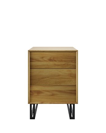Komoda dębowa Elegant Steel II, typu box, LukkaWoods