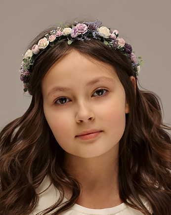 Delikatny wianek na głowę fiolet n.30720, Lola White