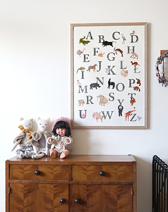 Plakat z polskim alfabetem ( 50x70cm), HI LITTLE