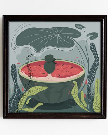 Watermelon - plakat 30x30, PAKOWANIE PREZENTÓW - prezenty diy