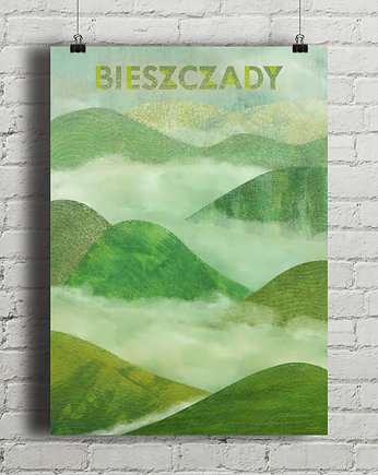 Bieszczady - plakat fine art, giclee, minimalmill