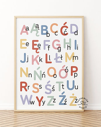 Alfabet - plakat edukacyjny, Paperblue Studio
