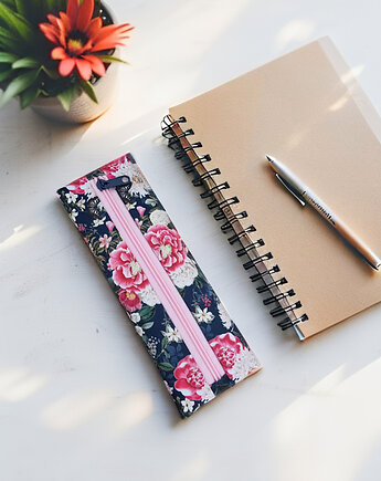 Piórnik organizer wodoodporny w kwiaty handmade OP02, Pracownia25