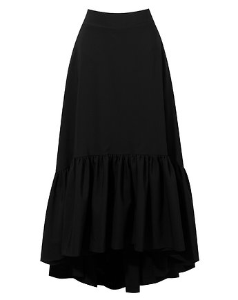 Czarna asymetryczna spódnica z falbaną, Kasia Miciak design