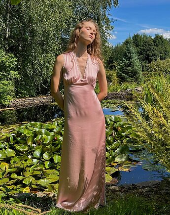 Sukienka Satynowa z Koronką Lucy, Malgi Label