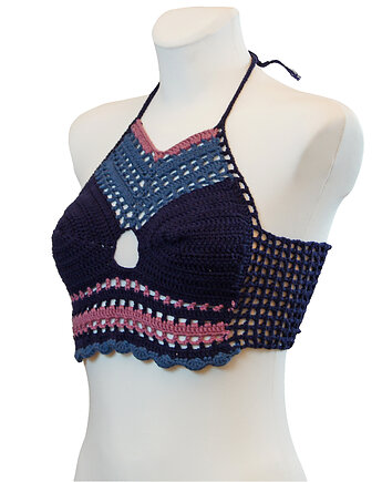 Top / bralet na szydełku na lato ze 100 procent bawelny rozmiar S/M, cosy creation