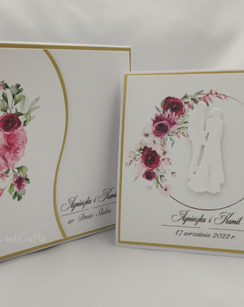 Kartka ślubna z pudełkiem i kopertą, W48, Anna Art and Crafts