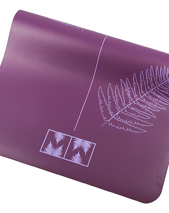 Mata do jogi antypoślizgowa ROOT 4mm Plum, PU + naturalny kauczuk, Mellow Ways