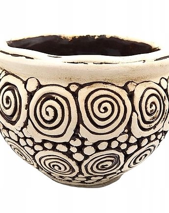 Doniczka Ceramiczna Handmade Kwiatowy Statek. Doniczka Ręcznie Robiona, Sklep Angelos