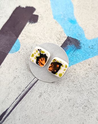 Kolczyki ceramiczne Bolesławiec