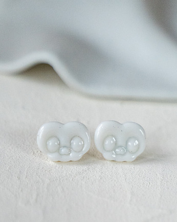 Kolczyki porcelanowe SKULL, rękoczyny